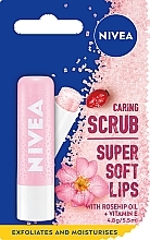 Rosehip Oil + Vitamin E Lip Scrub - Nivea Caring Scrub Super Soft Lips Rosehip Oil + Vitamin E — photo N3