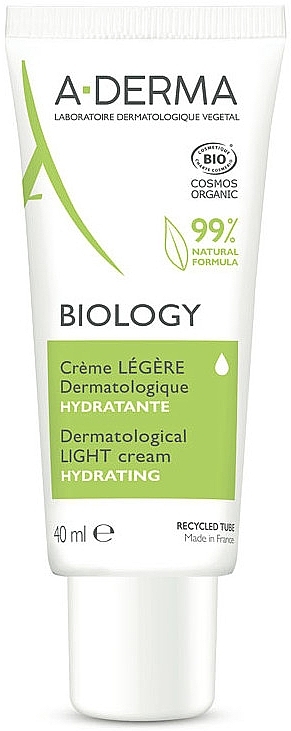 Light Moisturizing Face Cream - A-Derma Biology Hydrating Light Cream — photo N1