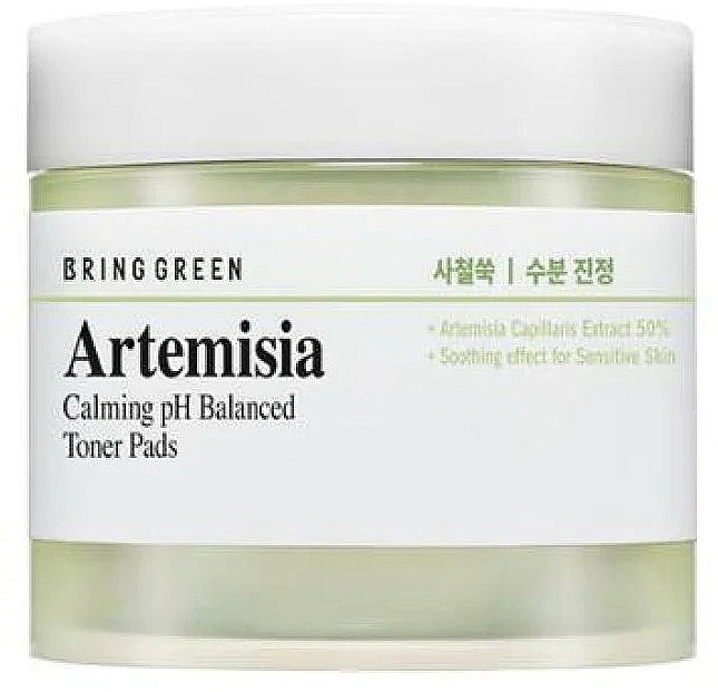 Soothing Pads with Wormwood Extract - Bring Green Artemisia Calming pH Balanced Toner Pads — photo N5