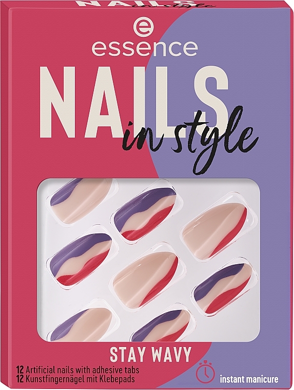 Adhesive False Nails - Essence Nails In Style Stay Wavy — photo N1