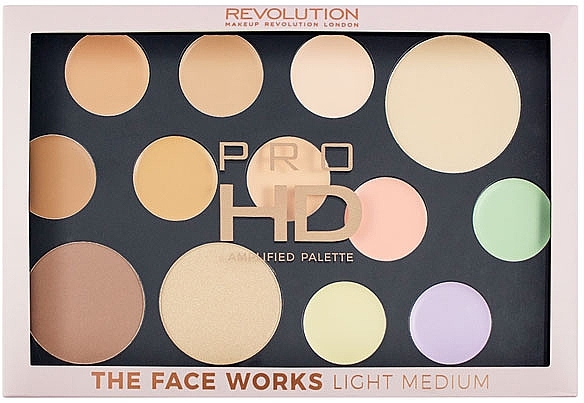 Face Palette - Makeup Revolution Pro HD The Works Palette — photo N1