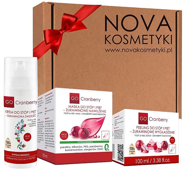 Set - GoCranberry SPA For Feet Set (f/cr/50ml + f/scrub/100ml + f/mask/100ml) — photo N1