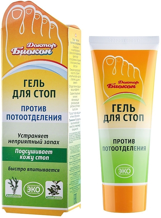 Foot Gel 'Anti-sweating' - Biokon Doctor Biokon — photo N1