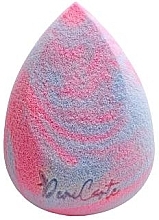 Fragrances, Perfumes, Cosmetics Cut Makeup Sponge, blue-pink - Deni Carte Make Up Sponge Cut Blue-Rose Mosaic Blender 6055