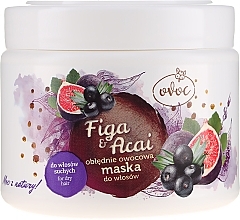 Fragrances, Perfumes, Cosmetics Fig, Fruit Extracts & Shea Butter Hair Mask - Ovoc Figa & Acai Mask