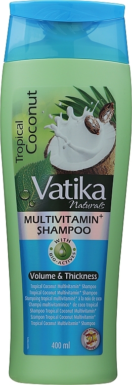 Volumizing Shampoo with Tropical Coconut - Dabur Vatika Tropical Coconut Multivitamin Shampoo — photo N1