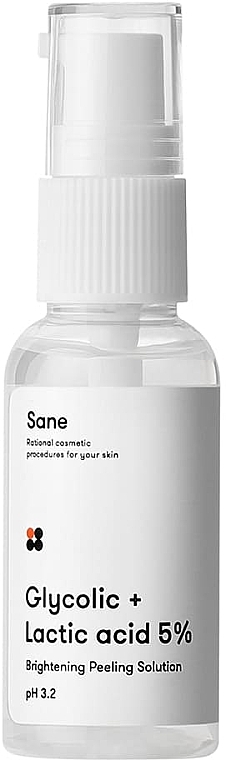 Facial Peeling with Glycolic & Lactic Acid 5% - Sane Brightening Peeling Solution — photo N6