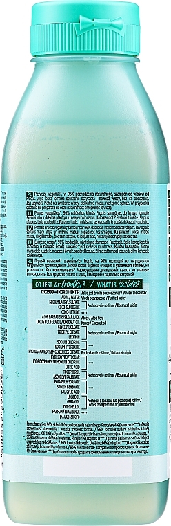 Shampoo for Normal & Dry Hair - Garnier Fructis Aloe Hair Food Shampoo 96% — photo N2