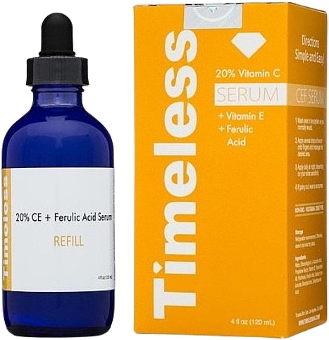 Vitamin C + E & Ferulic Acid Serum - Timeless Skin Care 20% Vitamin C + E Ferulic Acid Serum (refill) — photo N1