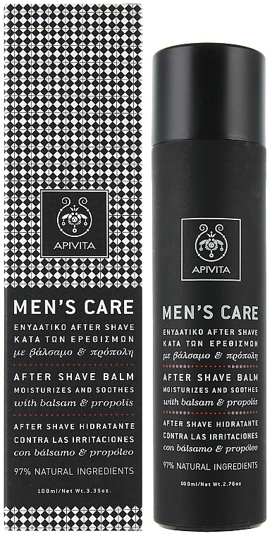 Shaving Balm with Balsam & Propolis - Apivita Men Men's Care After Shave Balm With Hypericum & Propolis — photo N1