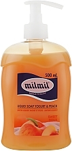 Fragrances, Perfumes, Cosmetics Yoghurt & Peach Liquid Soap, with dispenser - Mil Mil