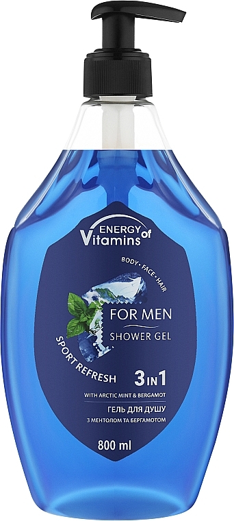 3in1 Sport Refresh Shower Gel - Energy of Vitamins For Men Shower Gel — photo N1