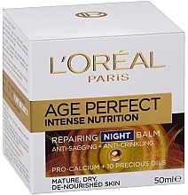 Fragrances, Perfumes, Cosmetics Intensive Nourishing Night Cream - L'Oreal Paris Age Perfect Intense Nutrition Night