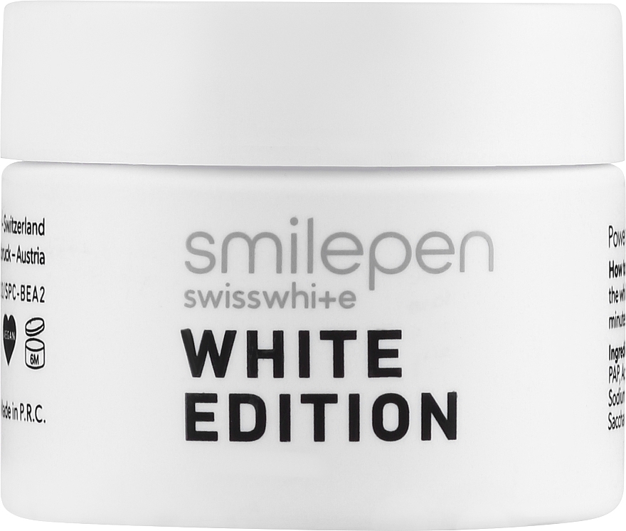 Teeth Whitening Powder - SwissWhite Smilepen White Edition Natural Teeth Whitening Powder — photo N1