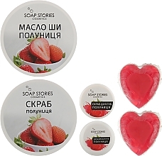 Set "Seductive Strawberry" - Soap Stories (b/butter/100g + b/scrub/200g + lip/scrub/25g + lip/balm/10g + soap/2x120g)	 — photo N4