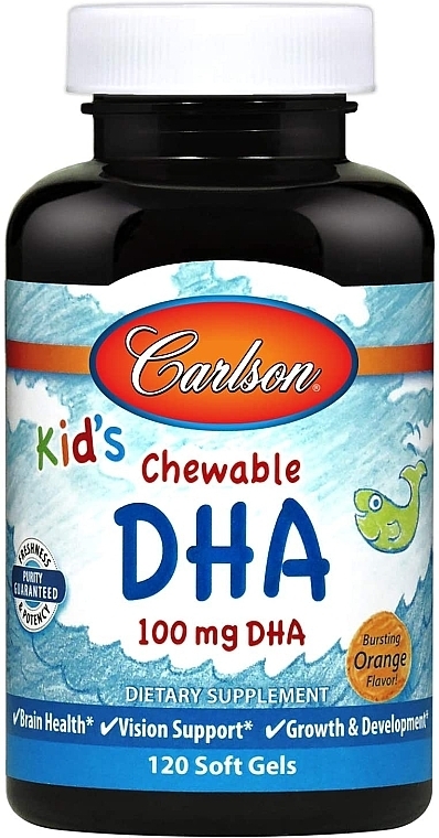 Kid's Chewable DHA with Orange Flavor - Carlson Labs Kid's Chewable DHA — photo N12