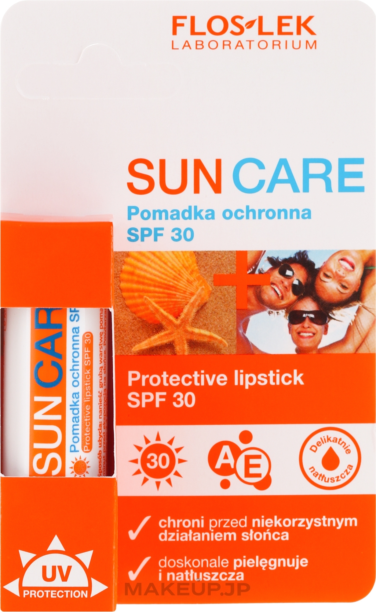 Protective Lip Balm - Floslek Sun Care Protective Lipstick UV SPF 30 — photo 10 g