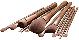 Fragrances, Perfumes, Cosmetics Makeup Brush Set, 12pcs - Eigshow Ecopro Series Coffee Makeup Brush Kit