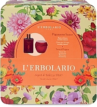 Fragrances, Perfumes, Cosmetics Set - L'Erbolario Beauty Secrets Duo Sweet Poppy (sh/gel/250ml + b/cr/200ml)