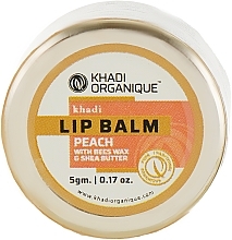 Fragrances, Perfumes, Cosmetics Ayurvedic Beeswax & Honey Lip Balm "Peach" - Khadi Organique Peach Lip Balm