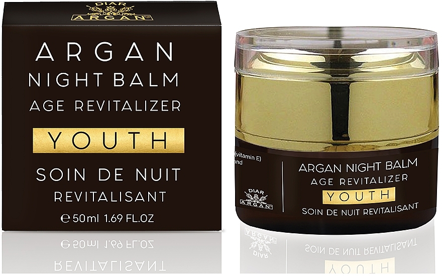 Argan Night Face Balm - Diar Argan Argan Youth Age Revitalizer Night Balm — photo N4