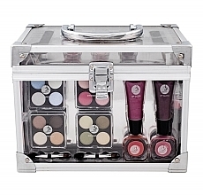 Fragrances, Perfumes, Cosmetics Makeup Set - Makeup Trading Crystal Beauty Train Case Transparent