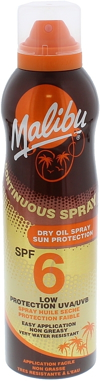 Sunscreen Body Dry Oil - Malibu Continuous Dry Oil Spray SPF 6 — photo N1