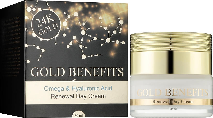 Renewing Day Cream - Sea of Spa 24K Gold Gold Benefits Omega & Hyaluronic Acid Renewal Day Cream — photo N2