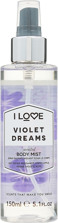 Refreshing Body Spray 'Violet Dreams' - I Love Violet Dreams Body Mist — photo N1