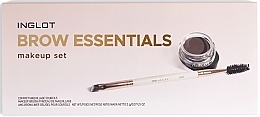 Inglot Brow Essentials Makeup Set (brow/liner/2g+ brush) - Eyebrow Makeup Kit — photo N1