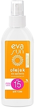 Tanning Oil with Amber Biocomplex & Vitamin E - Eva Natura Sun Protection Oil SPF15 — photo N2