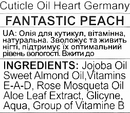 Cuticle Oil - Heart Germany Fantastic Peach Cuticle Oil — photo N18