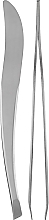 Fragrances, Perfumes, Cosmetics Professional Slanted Tweezers P-02, steel - Beauty LUXURY