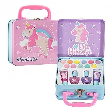 Cosmetics Set for Girls - Martinelia Unicorn Medium Tin Case — photo N1