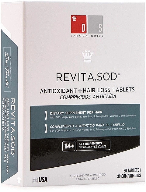 Anti-Hair Loss Dietary Supplement - DS Laboratories Revita.SOD Tablets — photo N1