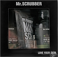 Set - Mr.Scrubber "New Man Basic " (body/scr/100 g + sh/gel/265 ml + shm/265 ml) — photo N2