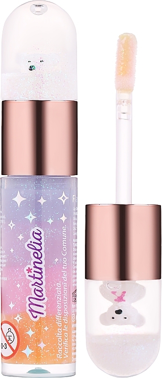 Lip Gloss, vanilla - Martinelia Lip Gloss Bear Glitter Effect — photo N1