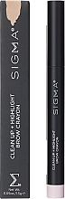 Brow Highlighter Pencil - Sigma Beauty Clean Up +Highlight Brow Crayon — photo N1