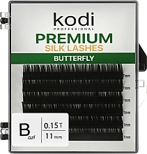 Fragrances, Perfumes, Cosmetics Butterfly Green B 0.15 False Eyelashes (6 rows: 11 mm) - Kodi Professional