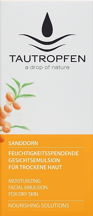 Nourishing Sea Buckthorn Face Emulsion - Tautropfen Sanddorn — photo N2