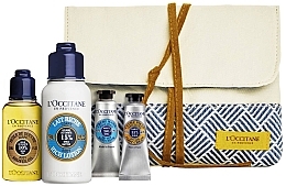 Fragrances, Perfumes, Cosmetics Set - L'Occitane Karite Set (sh/oil/35ml + b/lot/75ml + h/cr/10ml + f/cr/10ml + bag)