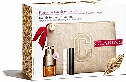 Set - Clarins Programme Double Serum Eye Set (eye/ser/20ml + mascara/3ml + lash/ser/3ml + bag) — photo N2