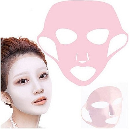 Silicone Mask for Beauty Treatments, pink - Deni Carte — photo N1