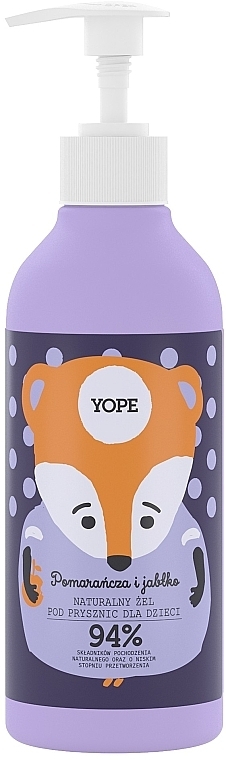 Kids' Natural Shower Gel "Orange & Apple" - Yope — photo N1