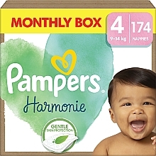 Harmonie Diapers, size 4, 9-14 kg, 174 pcs. - Pampers — photo N1