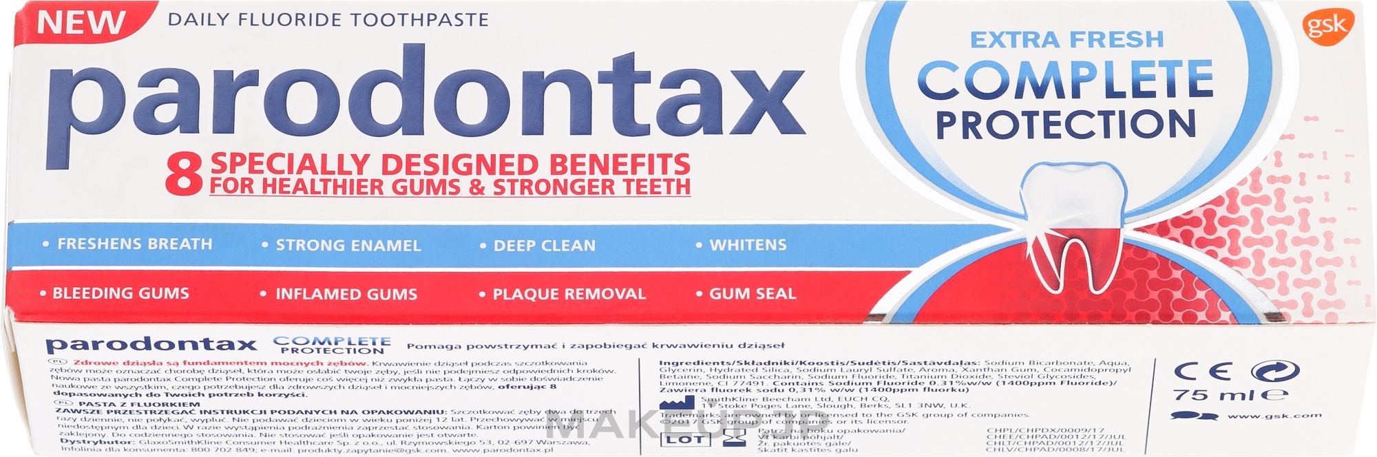 Toothpaste - Parodontax Complete Protection Extra Fresh — photo 75 ml