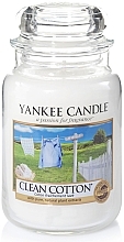 Candle in Glass Jar - Yankee Candle Clean Cotton — photo N22