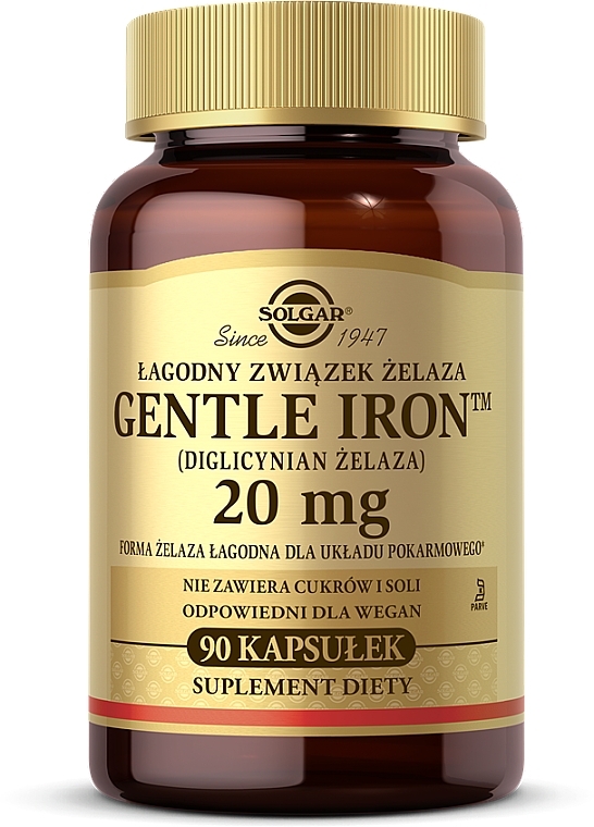 Dietary Supplement, 20 mg - Solgar Gentle Iron Food Supplement — photo N1