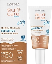BB Cream for Sensitive Skin - Floslek Sun Care Derma Sensitive BB Tinted Cream SPF 50 — photo N2
