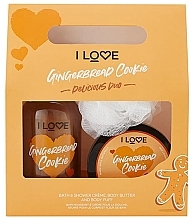 Fragrances, Perfumes, Cosmetics Set - I Love... Gingerbread Cookie Delicious Duo Gift Set (sh/cr/500ml + b/butter/200ml + washcloth) 